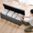 Storage Ottoman Bench, Button-Tufted End of Bed Bench with Side Bags, Flip-up Upholstered Storage Chest with Metal Frame, Linen Bed Ottoman for Living Room, Bedroom, Entryway, Office, Grey-652482776