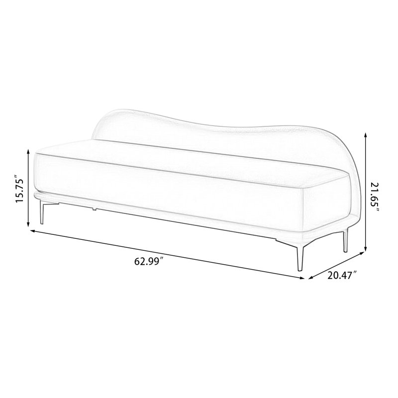 Banc avec revêtement, Beige ; bleu clair