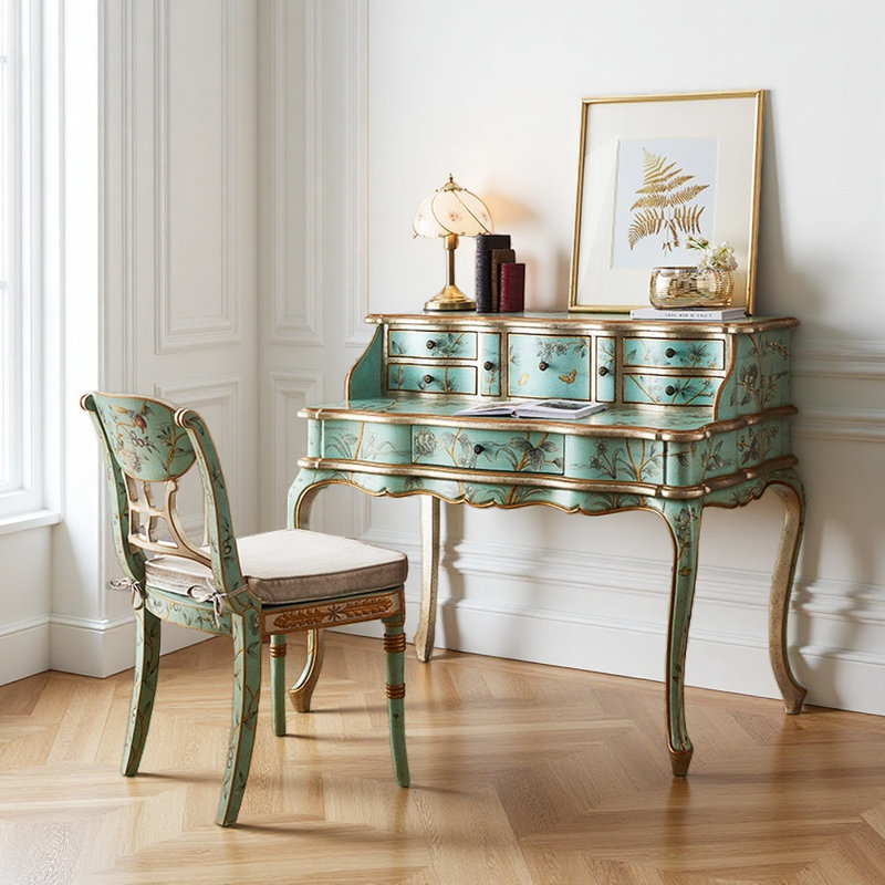 European luxury classical style desk and chair set