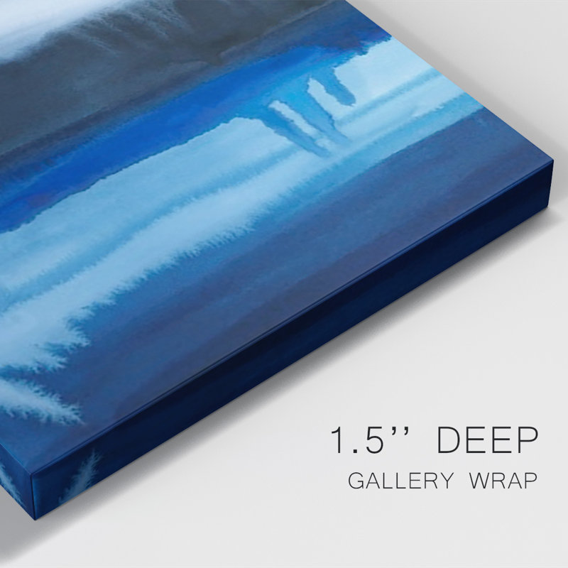 Toile tendue avec châssis de qualité Deep Blue Shore II - prête à être accrochée, H 18 po x l 12 po x P 1 po, Sans cadre