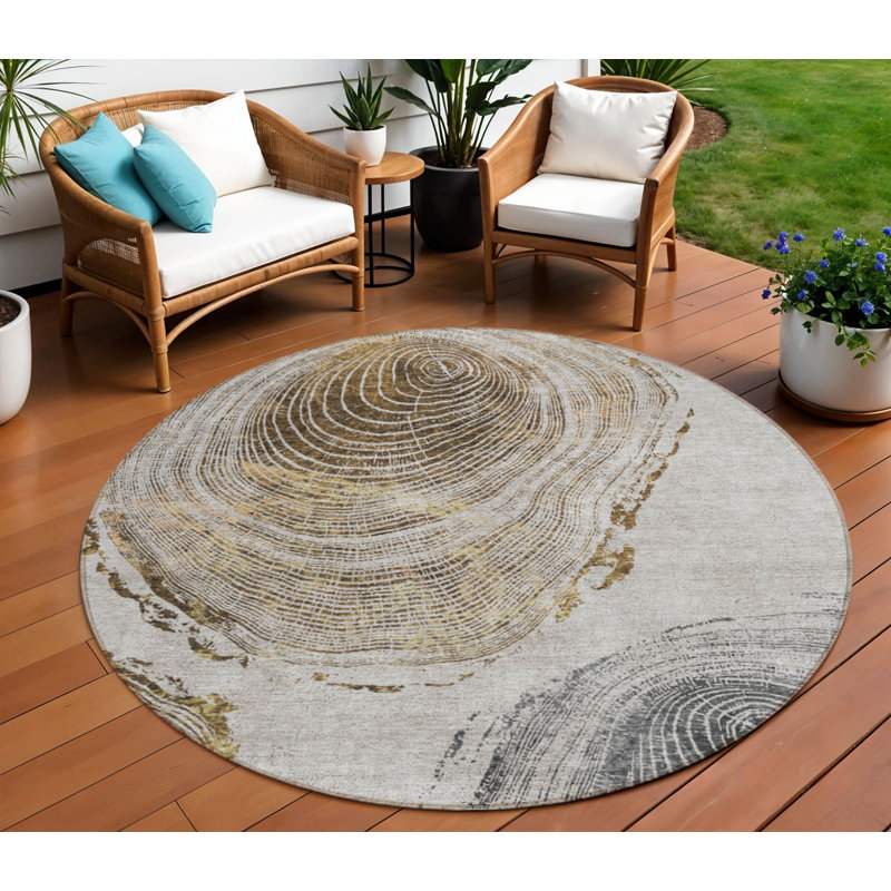 Tapis d'intérieur rond 8 po