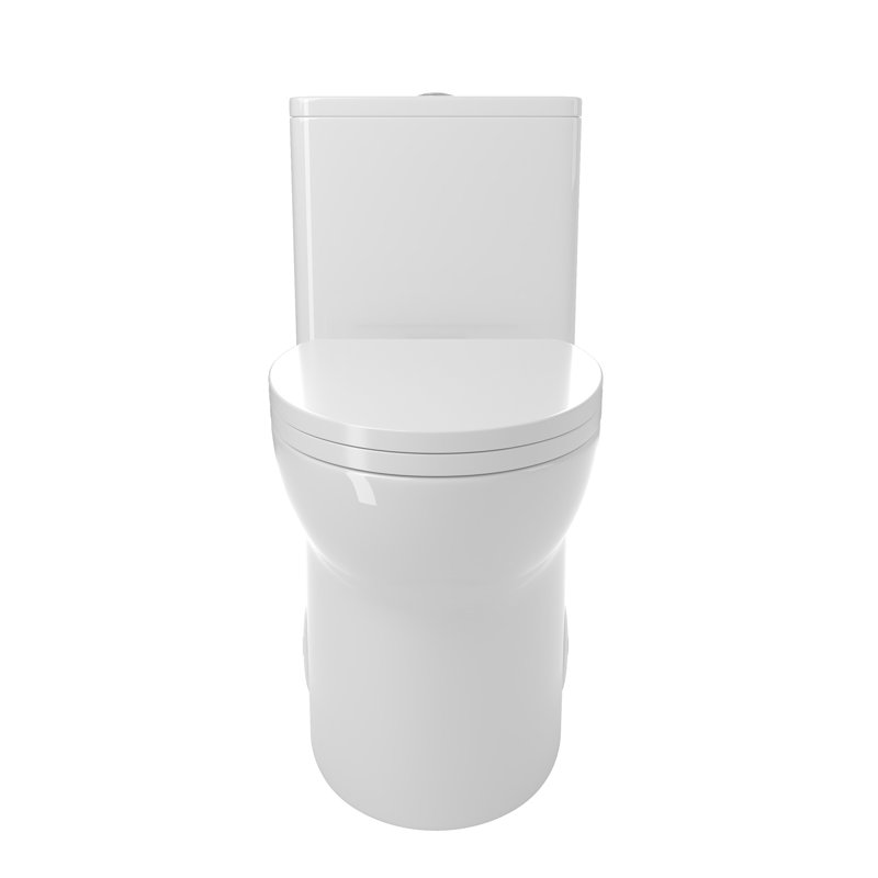 Toilette allongée une pièce à chasse double 1,1 / 1,6 GPF avec siège confortable de 16,5 po de hauteur ((siège à fermeture en douceur inclus))
