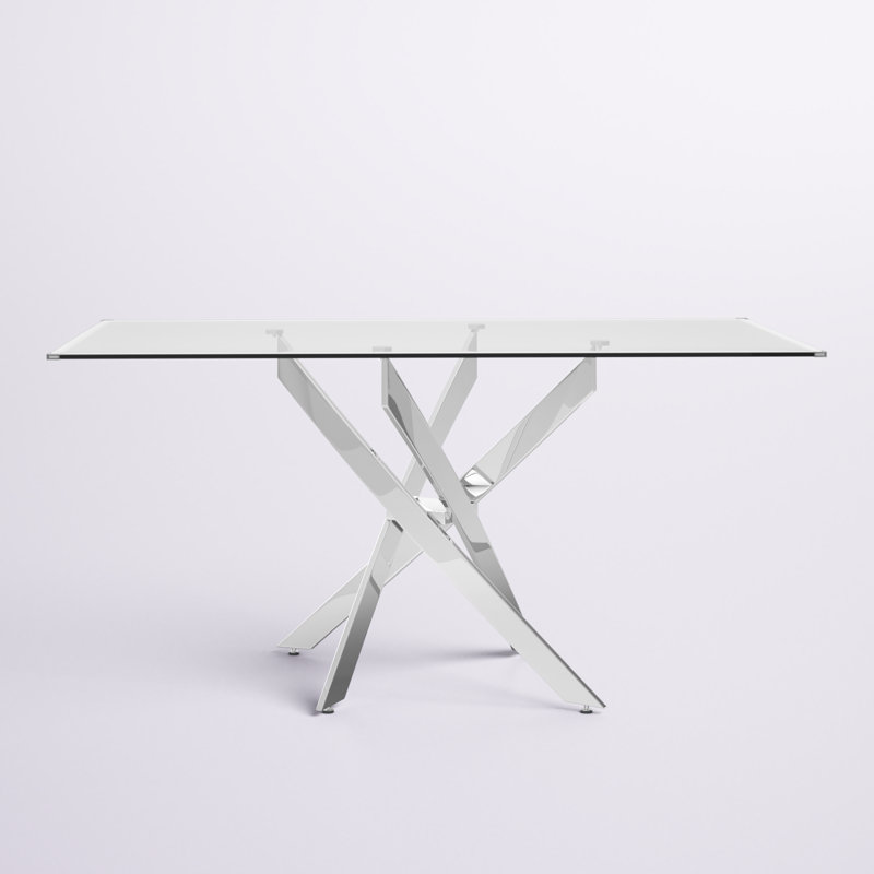 Willa Arlo™ Interiors Kara Glass Pedestal Dining Table for 4 or 6 ...