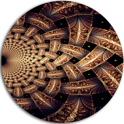 « dark brown fractal pattern », impression sur métal