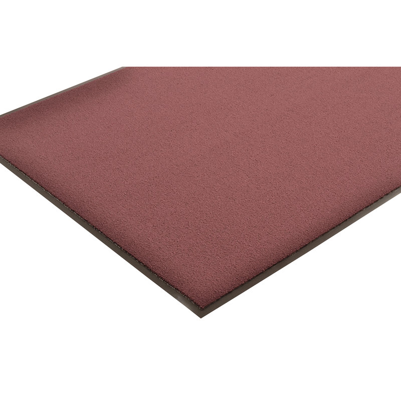 Tapis de porte d’intérieur anti-dérapant Mesirow, Rectangle 3 pi x 10 pi, Bourgogne