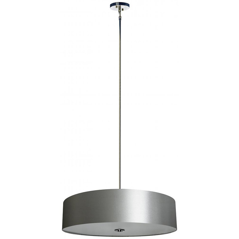 Lustre cylindrique unique à 5 lumières Olivo, Chrome