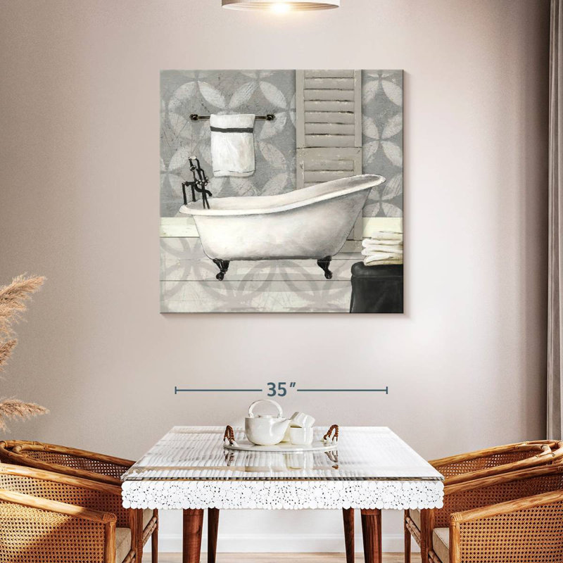 Grey Bath I, 39" H x 39" W