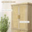 Grand garde-manger autoportant de 72 pouces avec décor en rotin, 4 portes, tiroir et 5 tablettes réglables pour le rangement de la cuisine Boho