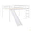 Lit mezzanine avec glissade, conception multifonctionnelle, lit double