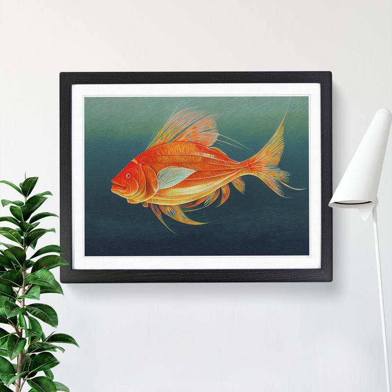 Fish Portrait Vol.4 - Framed Print, Black, 46cm H x 64cm W x 2cm D