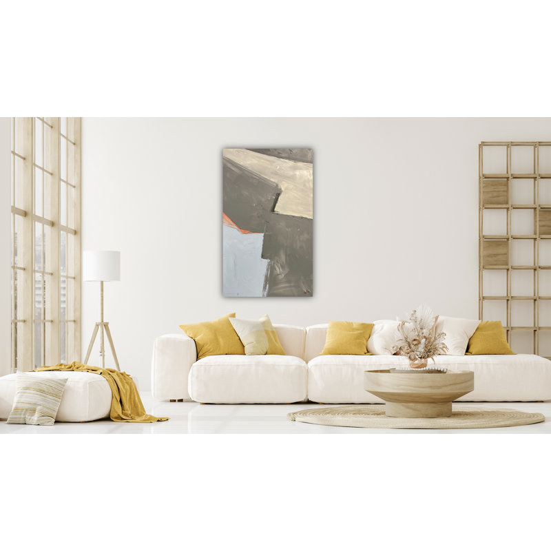 " Geo II " by John Beard, White Framed, 40" H x 30" W x 1" D