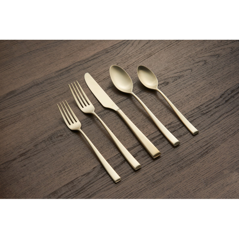 Cambridge Marlise Mirror 20-Piece Flatware Set, Champagne