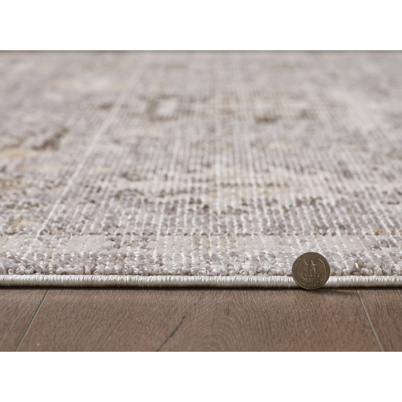 Mira Allure Machine Woven Performance Area Rug - Taupe - 2'3" x 8' Runner, 2'3" x 8' Runner