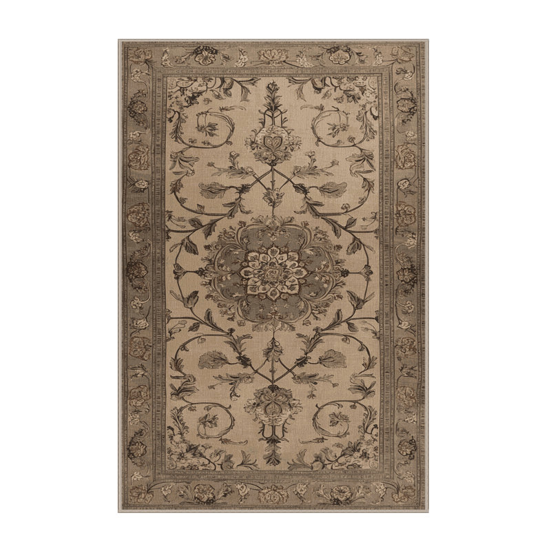 Machine Washable Persian Brown Area Rug, Rectangle 2' x 3'