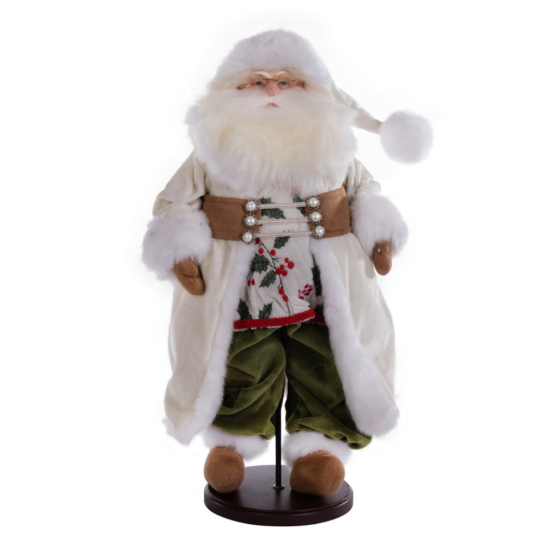 Poupée de père Noël 19 po avec support Happy Holly Daze Vickerman