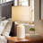 21” White Carved Ceramic Lamp(Set Of 2)