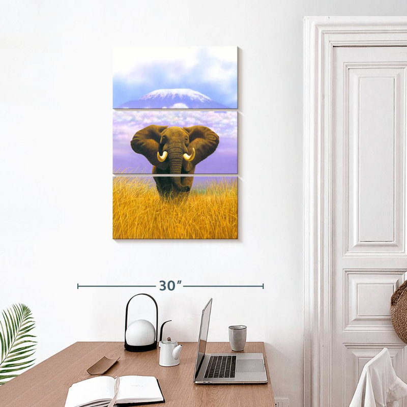 Éléphant à la montagne de la Table, H 32 po x l 20 po