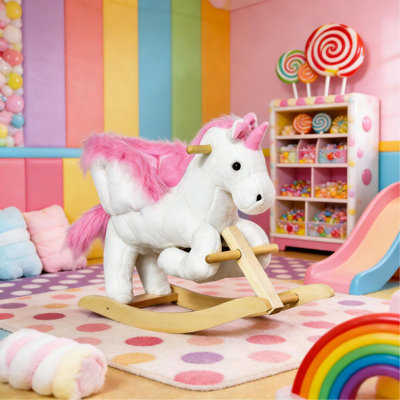Jouet, cheval à bascule licorne