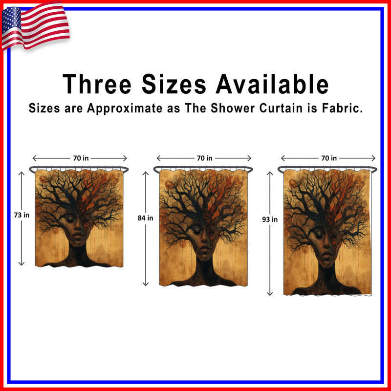Rideau de douche Tree Tree Illustration, L 70 po x H 84 po