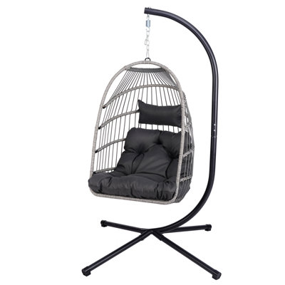 Outdoor Egg Hanging Chair With Stand