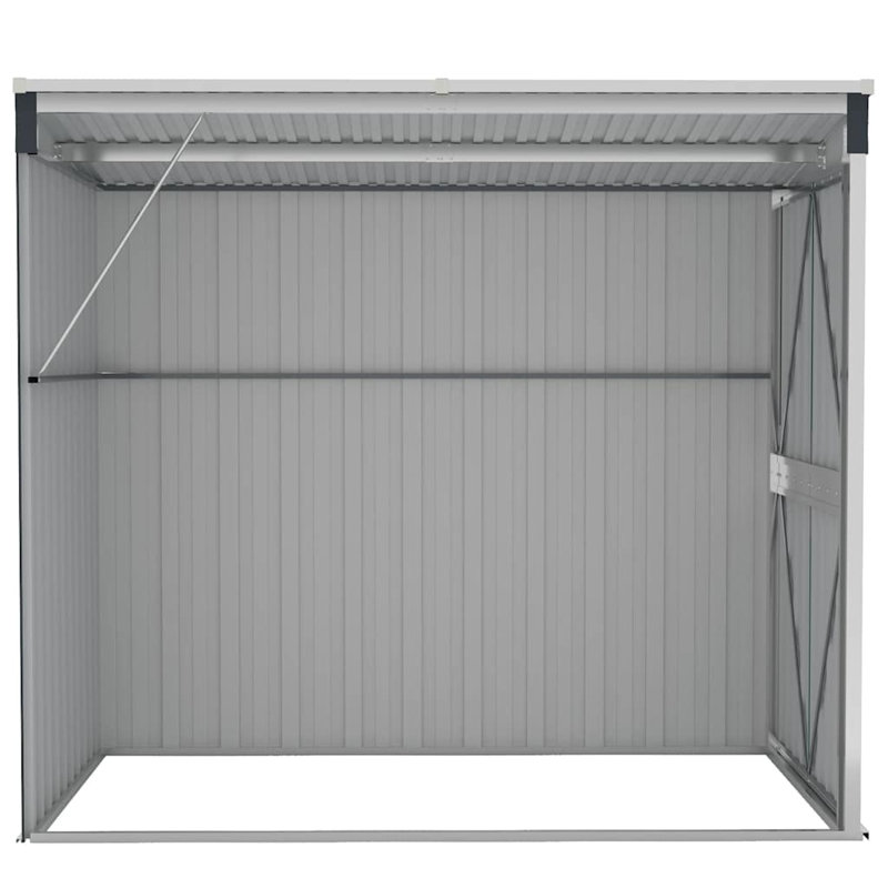 Garden Shed Anthracite Galvanized Steel 46.5 x 76.4 x 70.1 in Outdoor Tool Storage Shed, 46.5" H x 46.5" W x 70.1" D