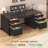  Rachmiel 55.1" Fluted Office Desk with 6 Drawers, Modern Executive Desk-1268926508