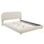 Grand lit plateforme en molleton / contreplaqué crème l 67 po x H 85,8 po-2037889010