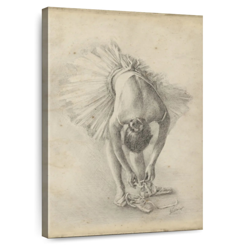 Étude de ballerine Enn Antique I, H 24 po x l 16 po