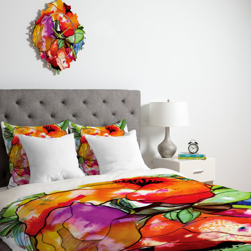 CayenaBlanca Big 2 Floral Duvet Cover, King