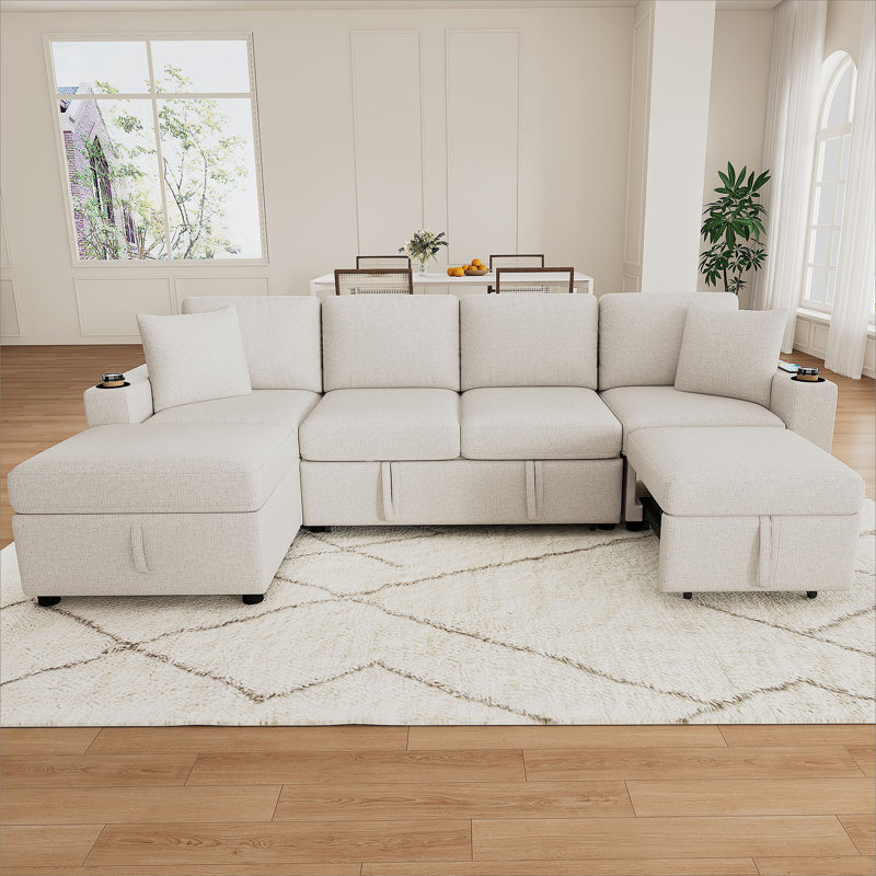 Canapé-lit modulaire convertible en L 109,1 po