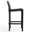 Tabouret de bar H 26 po entièrement assemblé, tabouret de bar rembourré en cuir Saddle avec siège rembourré, tabouret de bar à hauteur de comptoir avec repose-pieds à cadre en métal pour îlot de cuisine, noir-2110765625-2110897004