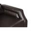 Fauteuil inclinable de salon brun foncé, bois massif, rembourrage de ressorts ensachés en similicuir, dossier-366954150