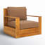 Chaise de patio en teck Azul-185745361