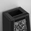 Vase de plancher noir très grand décoratif fait à la main moderne H 30 po (ensemble de 2)-1179809783-1179809784