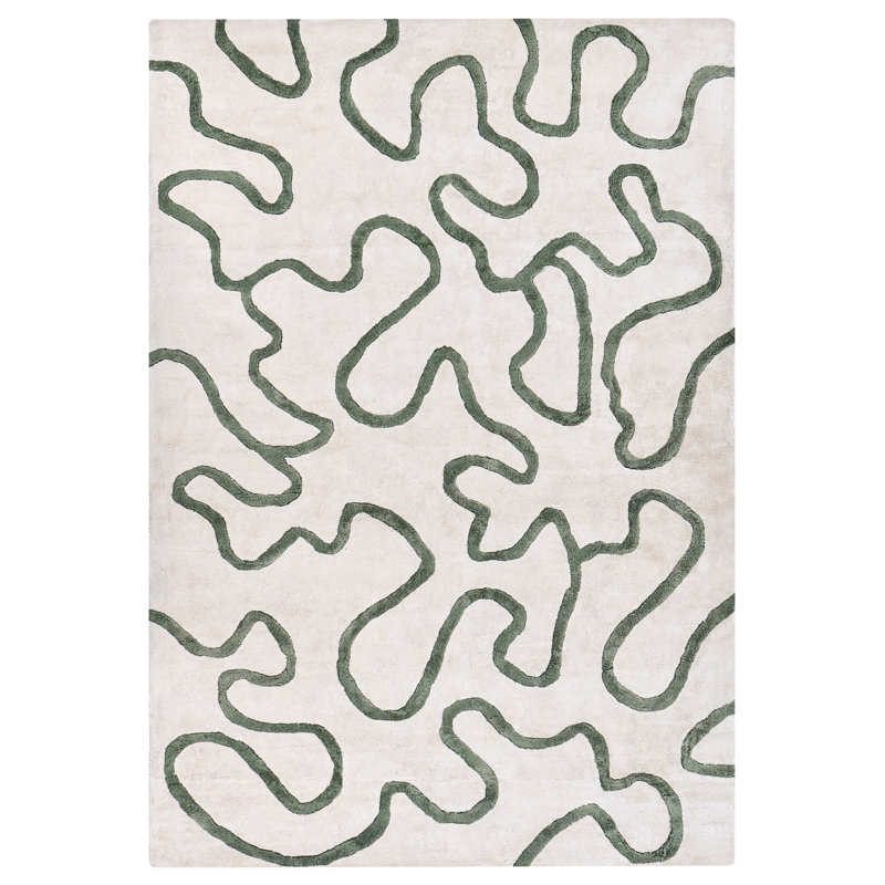 Abstract Viscose Hand Tufted 160cm X 230cm Area Rug