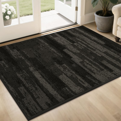 Non-Slip & Absorbent Doormat, Washable Floor Mat for Indoor Entryway, Traps Dirt and Mud from Shoes & Paws