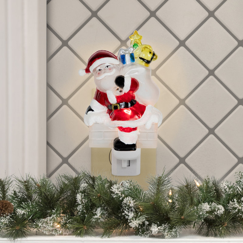 Veilleuse de Noël scintillante avec cheminée scintillante - 6,25 po