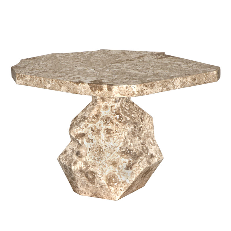 Rind Marble Coffee Table, White