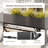 Rectangular 78" X 35" Powder-Coated Steel Patio Dining Table With Umbrella Hole