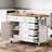 52-Inch Mobile Kitchen Island with Drop Leaf, Adjustable Shelf, and Ample Storage for Modern Kitchens.-718361997