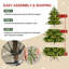 Arbre de Noël avec tronc naturel pré-éclairé, lumières DEL, base en métal-1126636980
