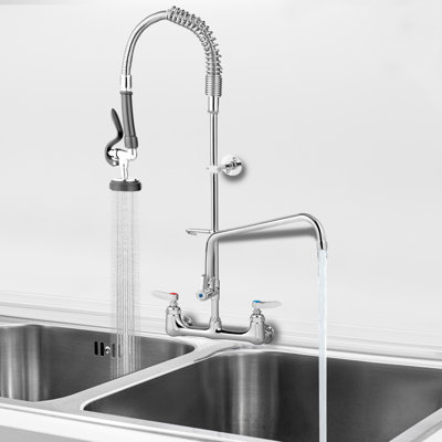 Robinet de cuisine rétractable à poignée double