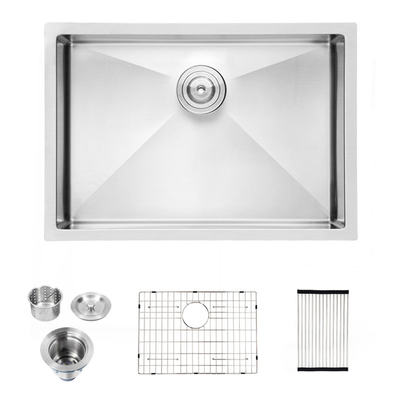 Évier de cuisine encastrable 26 po - Évier de cuisine encastrable 26 po x 18 po x 10 po en acier inoxydable encastrable 16 pouces de profondeur