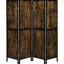 Le paravent Style 4, de couleur muscade antique, sépare les espaces d'une chambre rustique avec charme, pin et placage d'ingénierie,