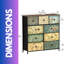 9 Fabric Drawer Bedroom Dresser With Floral Patterns Storage Organiser