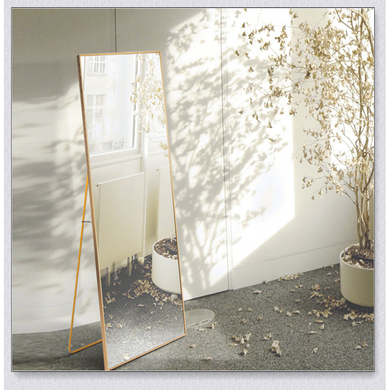 Miroir pleine grandeur suspendu au sol ou suspendu, miroir de chambre à coucher