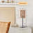 Modern Black Table Lamp With Rattan Shade
