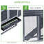 Poulailler en bois 59 po gris