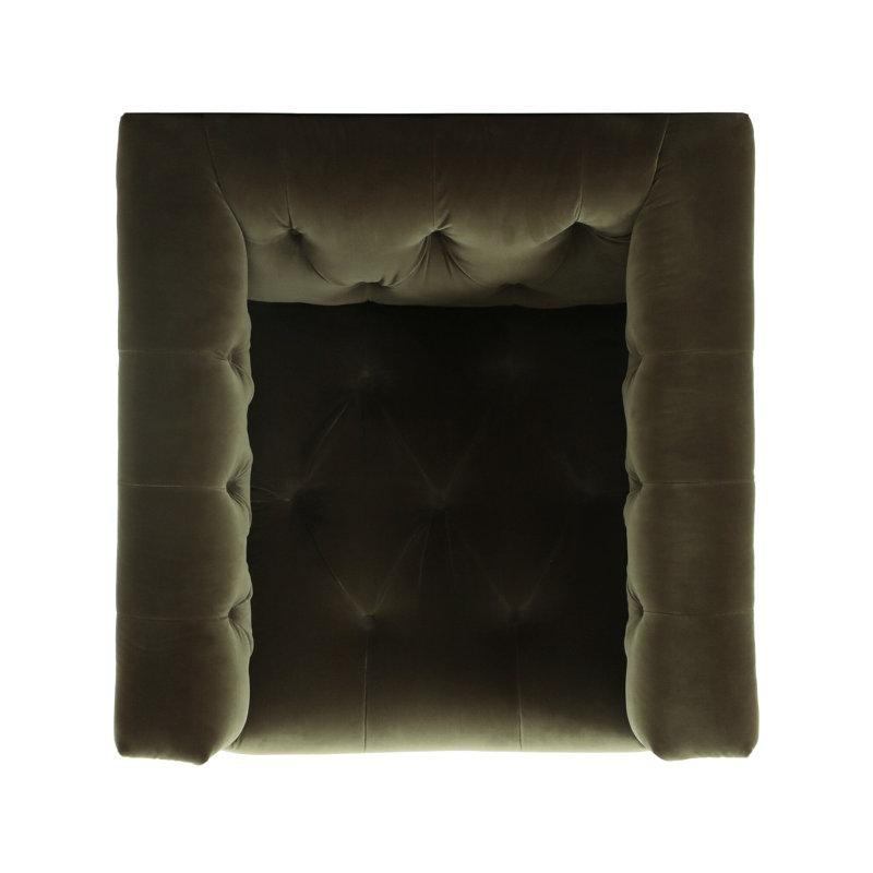 Maxx Swivel Chair, Surrey Olive Velvet