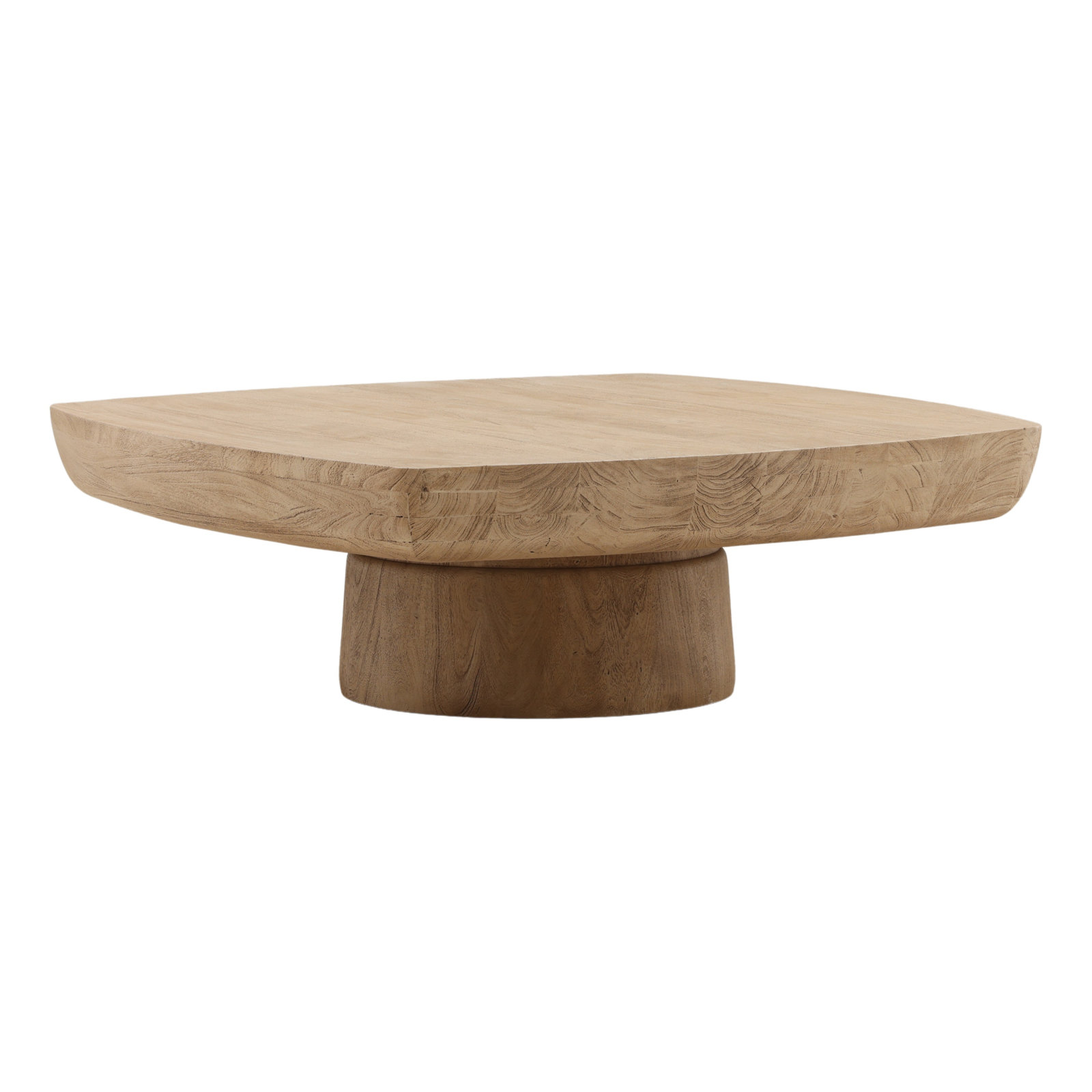 Gerdie Solid Wood Single Coffee Table, Weathered Natural